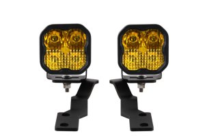 Toyota Tacoma LED Light Pods - Diode Dynamics - Stage Series Backlit - Yellow - `16-`23 Toyota Tacoma LED Light Pods - Diode Dynamics - Stage Series Backlit - Yellow - `16-`23